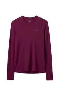 Футболка с длинным рукавом женская Rab Force LS Tee Wmns, Mulberry, S (RB QCC-23-MUL-10)