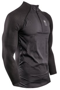 Чоловічий джемпер з рукавом реглан Compressport Hybrid Pullover, S/M - Black (HBPO-99-1S) 2021