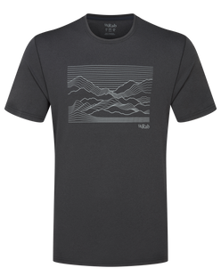 Футболка чоловіча Rab Mantle Outline Tee, Ebony, XL (RB QCC-01-EBN-XLG)