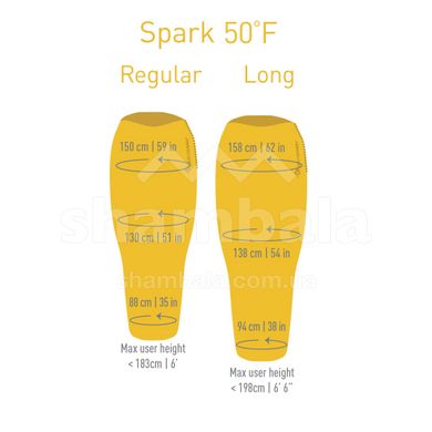 Спальний мішок Spark SpO (14/10°C), 198 см - Left Zip, Yellow від Sea to Summit (STS ASP0-L)