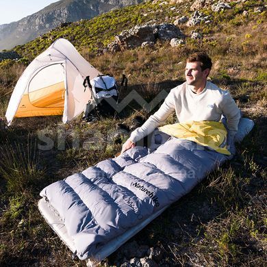 Спальний мішок з натуральним пухом Naturehike CW400 NH18C400-D, (5/0&deg;С), p L, Grey/Yellow (6976507666848)
