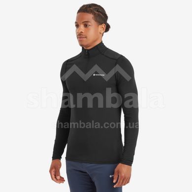 Термофутболка чоловіча Montane Dart XT Zip Neck, Black, L (MNT MDXZNBLAN16)