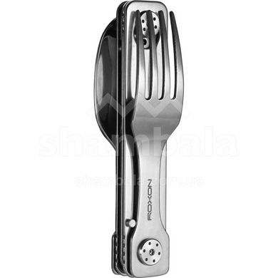 Набір столових приборів Roxon C1 3в1 (ложка, виделка, ніж), grey (C1)
