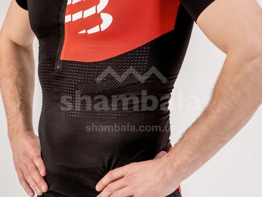 Чоловіча футболка Compressport Triathlon Postural Aero SS Top, Black, S (TSTRIV3-SS99-1S)