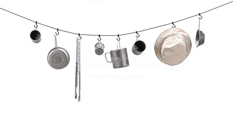 Підвісна мотузка для білизни та посуду Naturehike NH19PJ040, 430 см, Dark Grey (6927595766170)