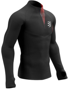 Чоловічий джемпер з рукавом реглан Compressport Winter Trail Postural LS Top M, S - Black (AM00154B 990 00S)