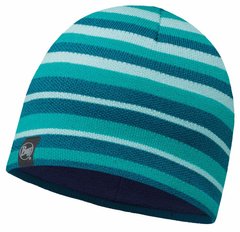 Шапка Buff Knitted & Polar Hat Laki, Stripes Turquoise (BU 113520.789.10.00)