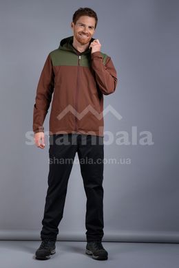 Трекінгова чоловіча куртка Soft Shell Tatonka Lajus M's Hooded Jacket, Bark Green/Aubergine Red, S (TAT 8431.236-S)