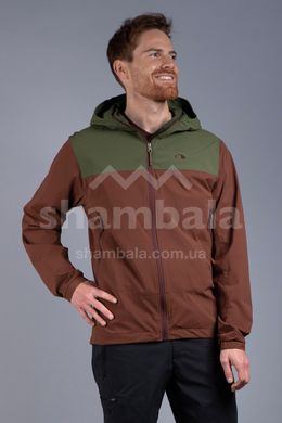 Трекінгова чоловіча куртка Soft Shell Tatonka Lajus M's Hooded Jacket, Bark Green/Aubergine Red, S (TAT 8431.236-S)