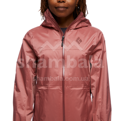 Мембранная женская куртка для трекинга Black Diamond W Treeline Rain Shell, L - Rosewood (BD 7450096027LRG1)