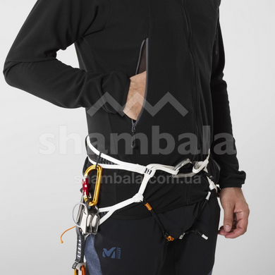 Мужская флисовая кофта с рукавом реглан Millet K Lightgrid Jkt M, black, XXL (3515720104664)