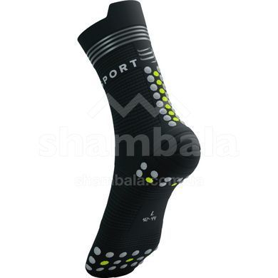 Носки Compressport Pro Racing Socks V4.0 Run High Flash, Black/Fluo Yellow, T1 (7630102555400)