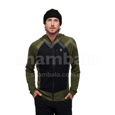 Флисовый реглан Black Diamond Men's Coefficient LT Hybrid Hoody, Tundra/Black, L (793661540908)