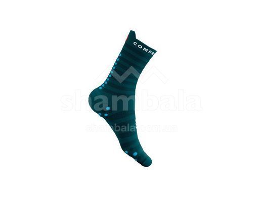 Шкарпетки Compressport Pro Racing Socks V4.0 Run High, Shaded Spruce/Hawaiian Ocean, T1 (XU00046B 118 0T1)