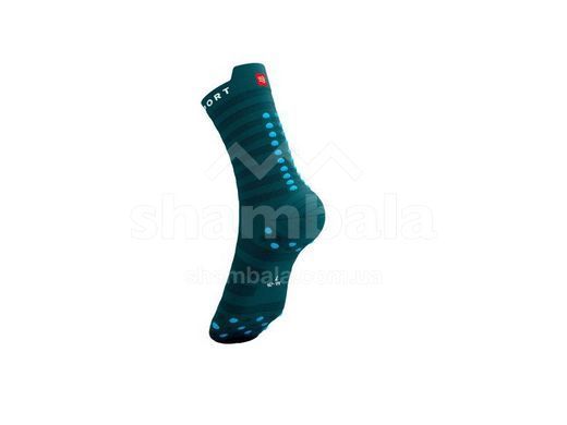 Шкарпетки Compressport Pro Racing Socks V4.0 Run High, Shaded Spruce/Hawaiian Ocean, T1 (XU00046B 118 0T1)