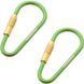 Карабин Munkees Mini Link, 3 мм x 48 мм, пара, Grass Green (6932057832010)
