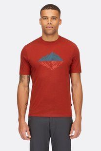 Футболка чоловіча Rab Crimp Reflection Tee, Tuscan Red, SML (RB QBL-72-TRD-SML)