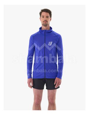 Чоловіча толстовка з рукавом реглан Compressport 3D Thermo SeamLess Hoodie Zip M, Dazz Blue, M (7630102583335)