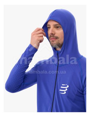 Чоловіча толстовка з рукавом реглан Compressport 3D Thermo SeamLess Hoodie Zip M, Dazz Blue, M (7630102583335)