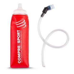 Фляга Compressport ErgoFlask, Red, 600мл, Valve + Long Tube (FLASK-002)