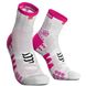 Шкарпетки Compressport Pro Racing Socks V3.0 Run High, White/Pink, T2 (RSHV3-00PI-T2) - 2019