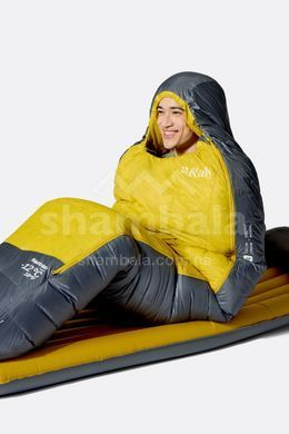 Спальный мешок Rab Neutrino (-6&deg;C) Left Zip, Regular, Graphene/Dark Pollen (RB QSN-16-GDP-REG-LZ)
