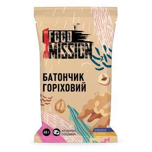 Батончик (Горіх) Food Mission (4820260630276)