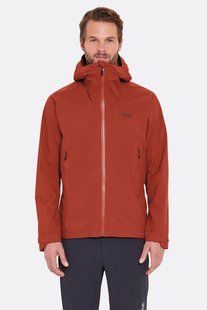Мембранна куртка чоловіча Rab Downpour Light Jacket, Tuscan Red, SML (QWG-90-TRD-SML)