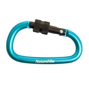 Карабин Naturehike D-type NH15A005-H, 60 мм, Blue (6927595717431)