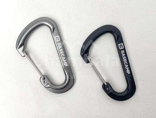 Набір алюмінієвих карабінів Base Camp Delta 7 Wire Set, 2 шт, Black/Grey (BCP 60915)