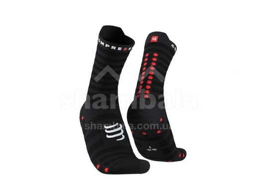 Носки Compressport Pro Racing Socks V4.0 Ultralight Run High, Black/Red, T1 (CMS XU00050B 906 0T1)