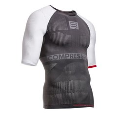 Футболка чоловіча Compressport On/Off Multisport Shirt SS, XS - Grey/White (TSON-SS90WH-T0)