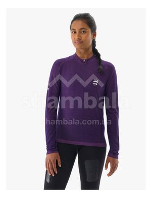 Женский джемпер с рукавом реглан Compressport Trail HZ LS Tshirt W, Purple, S (7630102585018)