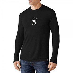 Кофта чоловіча Smartwool L/S Little Skis Slim Black, р. S (SW SF944.001-S)