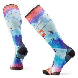 Шкарпетки чоловічі Smartwool Ski Zero Cushion Ski Day Print OTC, Laguna/Blue, L (SW SW002144.J96-L)