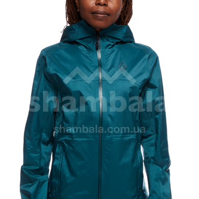Мембранная женская куртка для трекинга Black Diamond W Treeline Rain Shell, XL - Sea Pine (BD 7450093032XLG1)