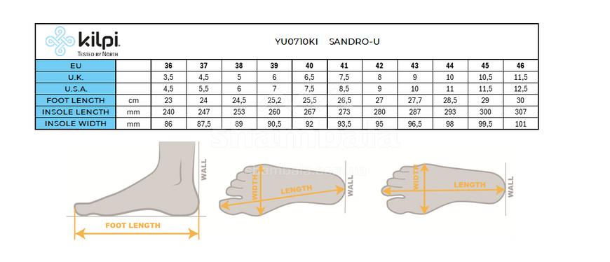 Сандалии Kilpi SANDRO-U, brown, 36 (YU0710KIBRN36)