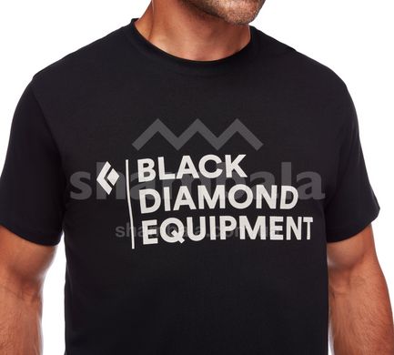 Футболка чоловіча Black Diamond Stacked Logo Tee, Black, L (BD 730053.0002-L)