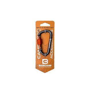 Карабін алюмінієвий сервісний Base Camp Delta 8 Screw Set, Grey (BCP 61116)