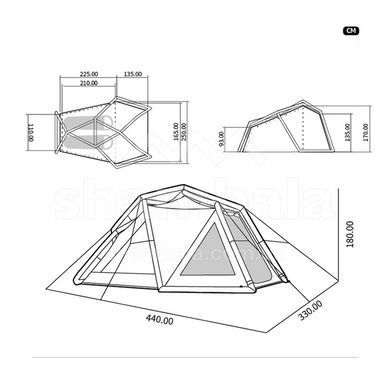 Палатка надувная двухместная Naturehike CNK2300ZP012, Small, Blue (6976023924002)