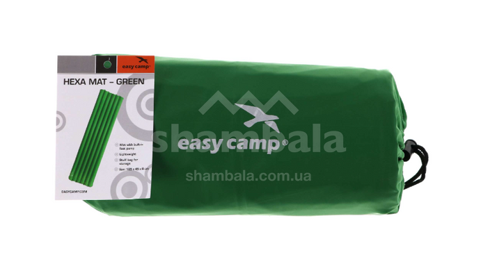 Килимок надувний Easy Camp Hexa Mat, 185x45x6 см, Green (5709388046925)