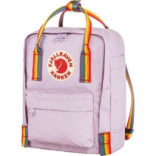 Рюкзак Fjallraven Kanken Rainbow Mini, Pastel Lavender/Rainbow (7323450857783)