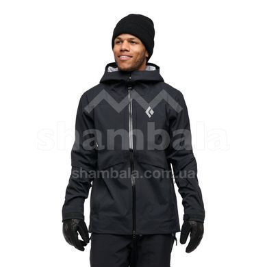 Мембранна чоловіча куртка Black Diamond M Factor Shell, Black, L (BD 7450290002LRG1)