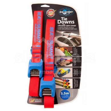 Стяжной ремень Tie Down with Silicone Cover Double Pack Blue, 5.5 м от Sea to Summit (STS SOLTDSCDP55)