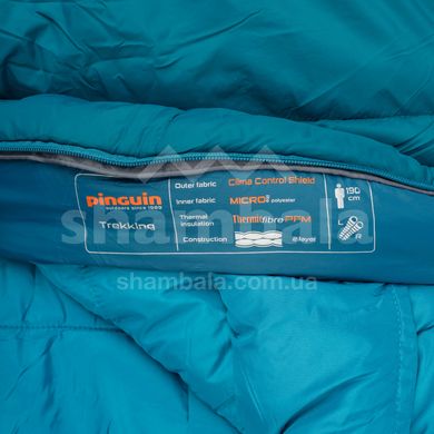 Спальный мешок Pinguin Trekking (1/-5°C), 190 см - Right Zip, Petrol (PNG 238464) 2020