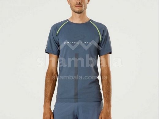 Футболка Compressport Training Tshirt SS - Born To SwimBikeRun 2020 року, Grey, M (AM00037L 100 00M)