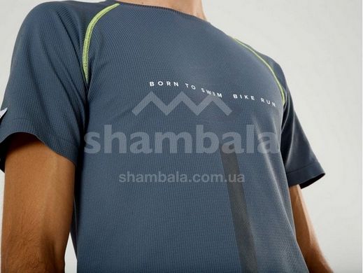 Футболка Compressport Training Tshirt SS - Born To SwimBikeRun 2020, Grey, M (AM00037L 100 00M)
