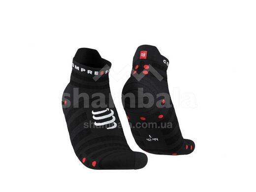 Носки Compressport Pro Racing Socks V4.0 Ultralight Run Low, Black/Red, T3 (CMS XU00051B 906 0T2)