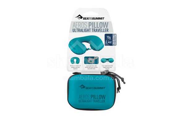 Надувна подушка Aeros Ultralight Pillow Traveller, 11х39х29см, Aqua від Sea to Summit (STS APILULYHAAQ)