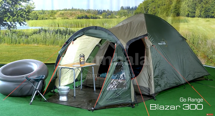 Намет тримісний Easy Camp Blazar 300, Rustic Green (47177)
